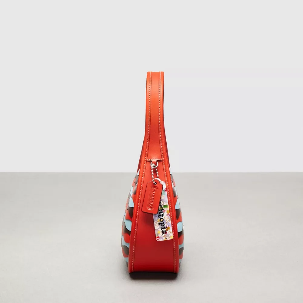 Ergo Bag In Wavy Appliqué Upcrafted Leather