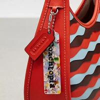 Ergo Bag In Wavy Appliqué Upcrafted Leather