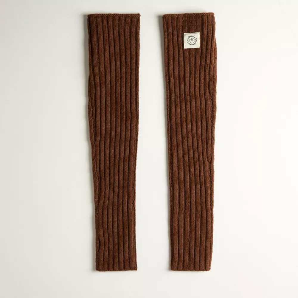 Arm Warmers With Intarsia Star Graphic