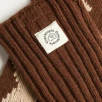 Arm Warmers With Intarsia Star Graphic