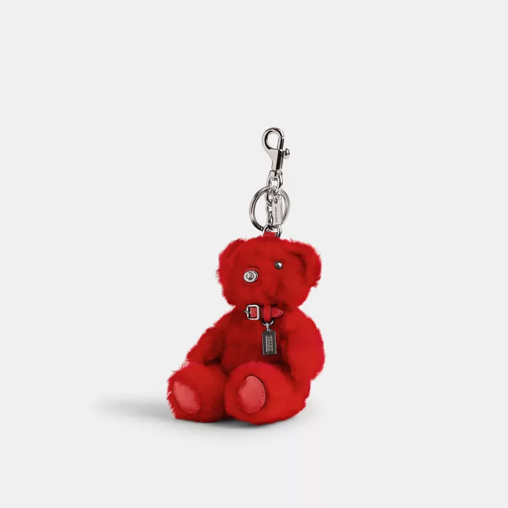 Bear Bag Charm In Signature Shearling