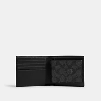 3 In 1 Wallet In Signature Canvas With Coach Graphic