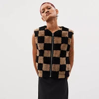 Vest With Checkerboard Pattern
