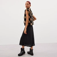 Vest With Checkerboard Pattern