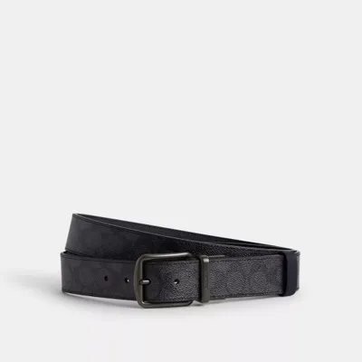 Boxed Harness And Signature Buckle Cut To Size Reversible Belt, 38 Mm