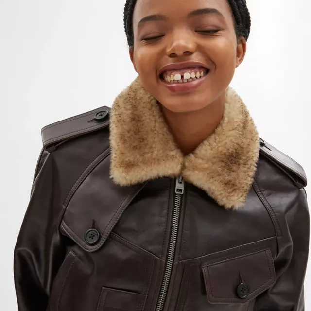 coach shearling aviator jacket