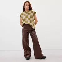 Sweater Vest With Checkerboard Pattern
