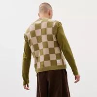 Sweater Vest With Checkerboard Pattern