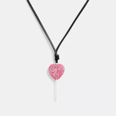 The Lil Nas X Drop Heart Lollipop Necklace
