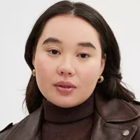 Quilted Signature Chunky Hoop Earrings
