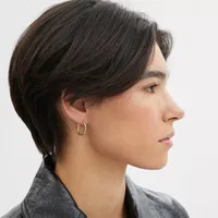 Quilted Signature Medium Hoop Earrings