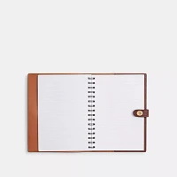Disney X Coach Notebook In Regenerative Leather With Minnie Mouse