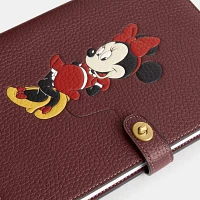 Disney X Coach Notebook In Regenerative Leather With Minnie Mouse