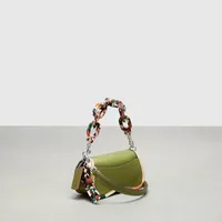 Mini Wavy Dinky Bag With Colorful Binding In Upcrafted Leather