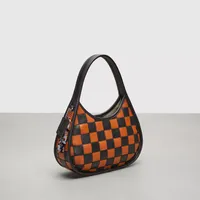 Ergo Bag Checkerboard Upcrafted Leather With Zig Zag Stitch