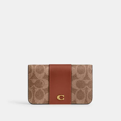Essential Slim Card Case In Signature Canvas