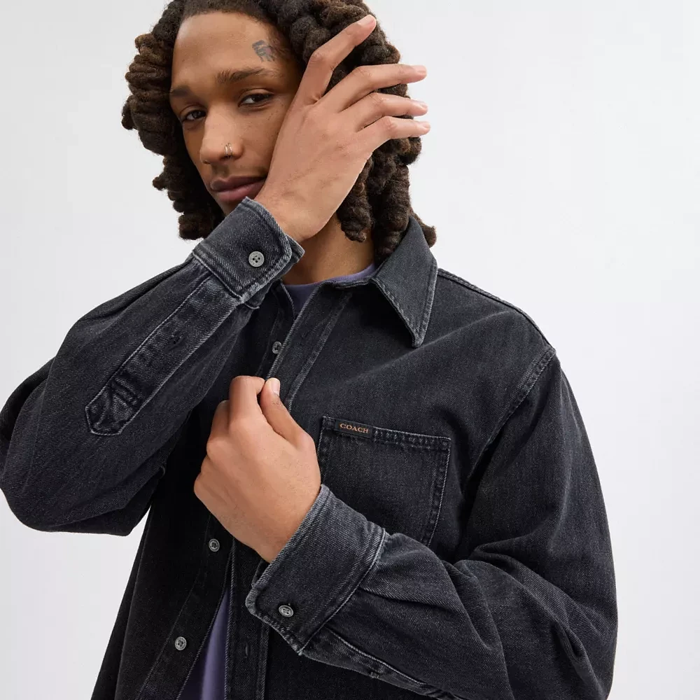 Black Denim Shirt Organic Cotton