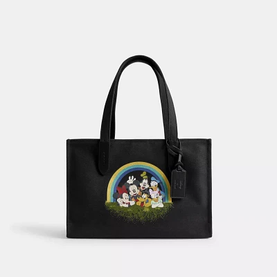 Disney X Coach Tote 30 In 100 Percent Recycled Canvas With Mickey Mouse And Friends