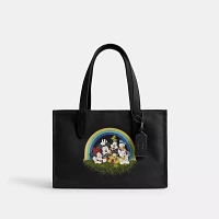 Disney X Coach Tote 30 In 100 Percent Recycled Canvas With Mickey Mouse And Friends
