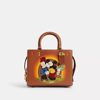 Disney X Coach Rogue Bag 25 With Mickey Mouse And Minnie Mouse