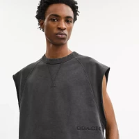Sleeveless Garment Dye Crewneck