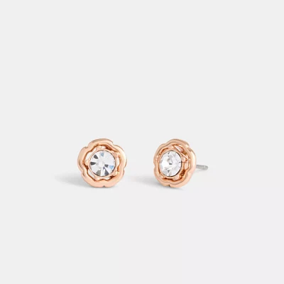 Halo Tea Rose Stud Earrings