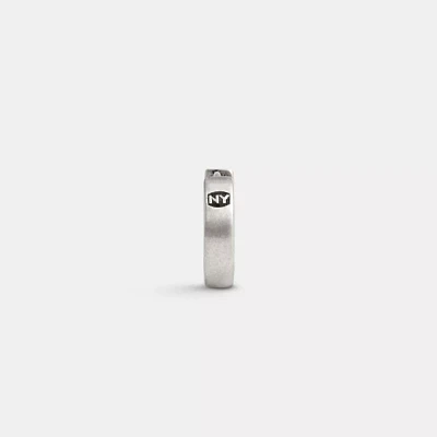 Sterling Silver Stamped Signature Huggie Earring