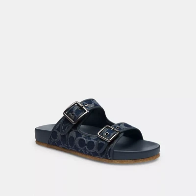 Buckle Strap Sandal Signature Denim