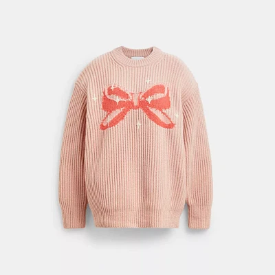 Crewneck Bow Sweater Recycled Wool