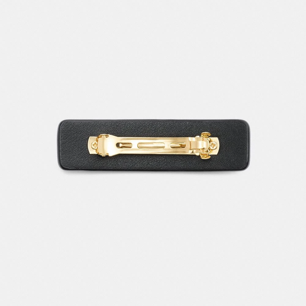 Signature Leather Barrette