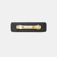 Signature Leather Barrette