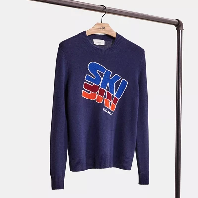 Restored Ski Intarsia Sweater Recycled Wool And Cashmere