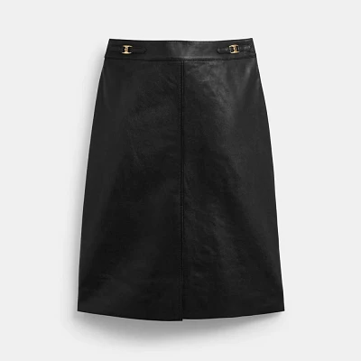 Heritage C Leather Skirt