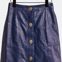 Restored Leather Skirt With Turnlocks