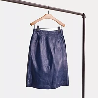 Restored Leather Skirt With Turnlocks