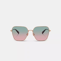 C Hardware Metal Oversized Square Sunglasses