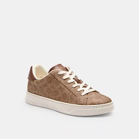 Coach X Peanuts High Line Sneaker Signature Canvas With Snoopy Print