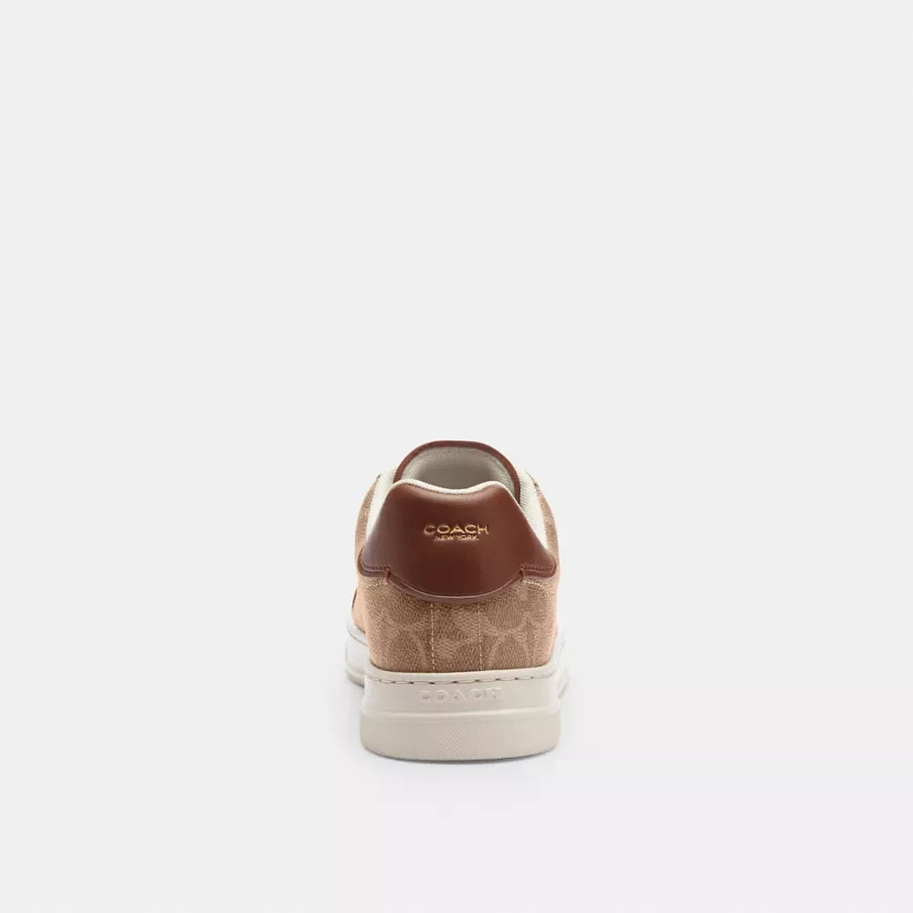 Coach X Peanuts High Line Sneaker Signature Canvas With Snoopy Print