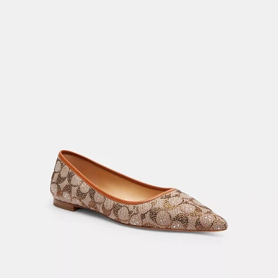 Daphne Flat Crystal Signature Jacquard