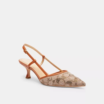 Rosie Slingback Crystal Signature Jacquard