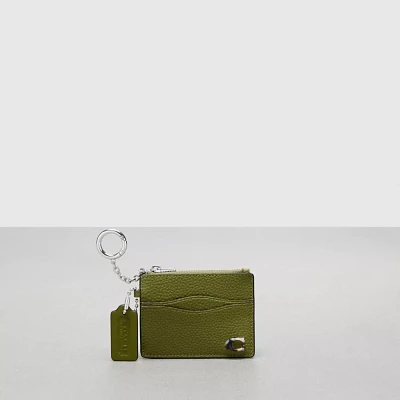 Wavy Zip Card Case With Key Ring Coachtopia Leather