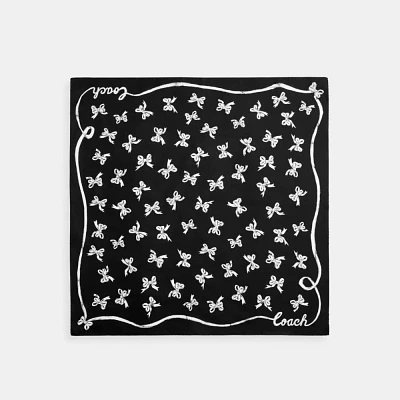 Bow Print Silk Bandana