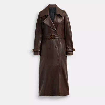 Heritage C Double Breasted Leather Trench