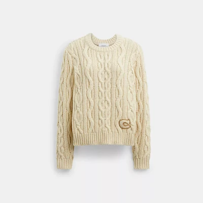 Cable Knit Crewneck Sweater