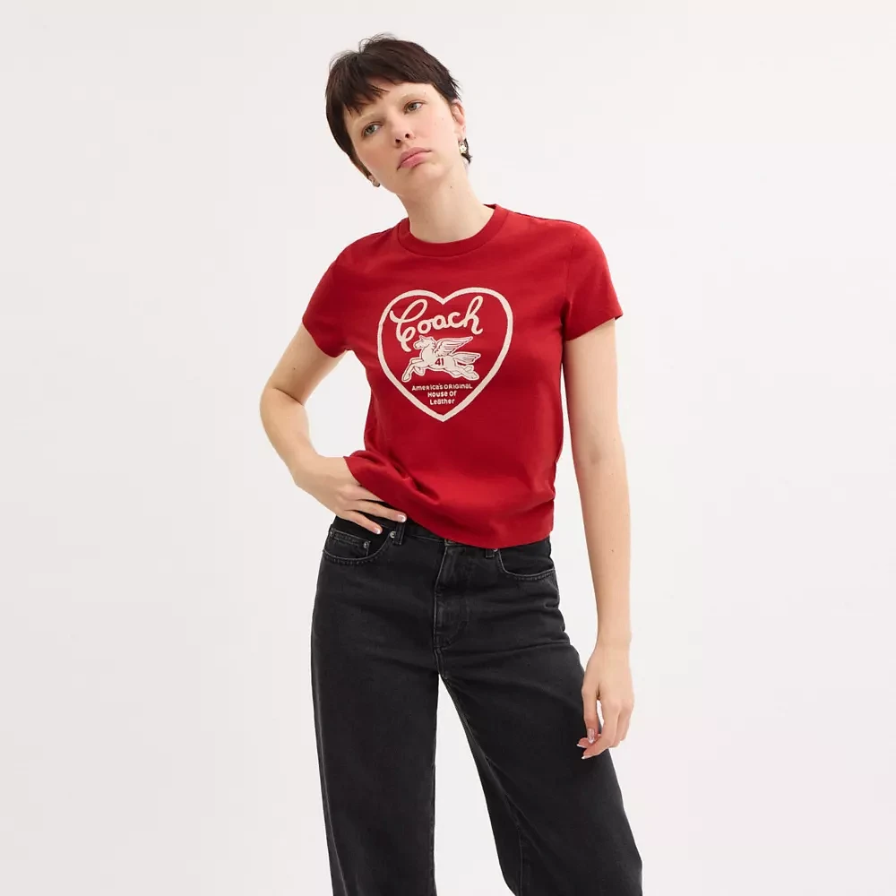 90 S Heart T Shirt Organic Cotton