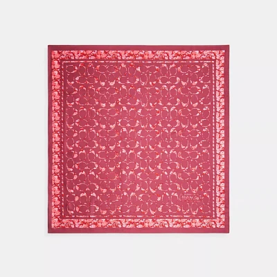 Signature Rose Meadow Print Silk Square Scarf