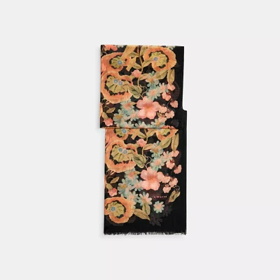 Floral Print Oblong Scarf