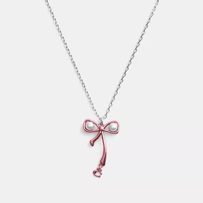 Bow Pearl Pendant Necklace