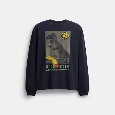 Collage Long Sleeve Relaxed T Shirt Organic Cotton