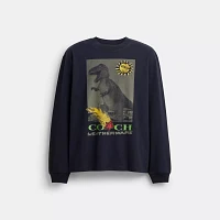 Collage Long Sleeve Relaxed T Shirt Organic Cotton